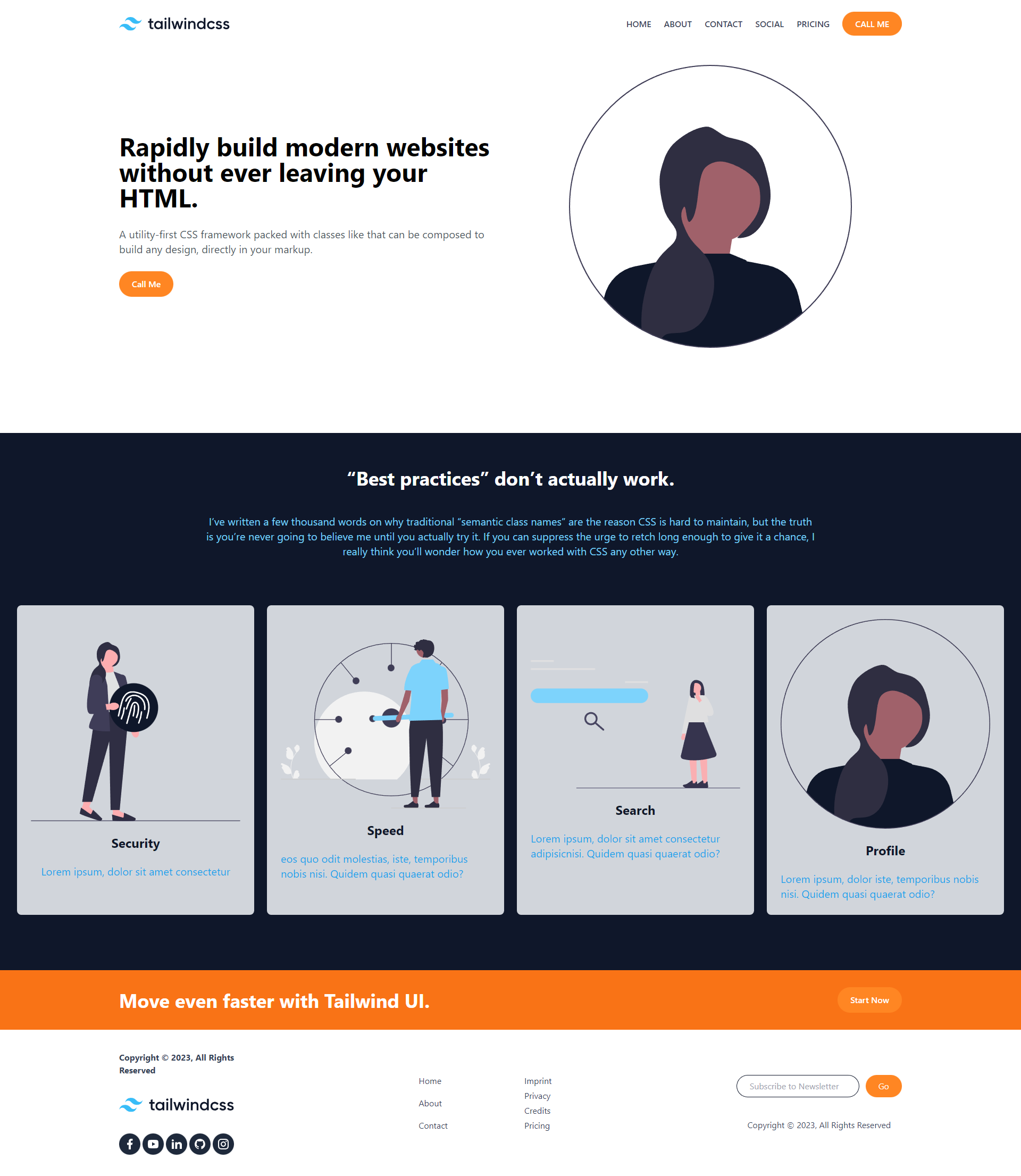 GitHub - shebll/tailwind-landing-page: modern UI UX landing page using ...